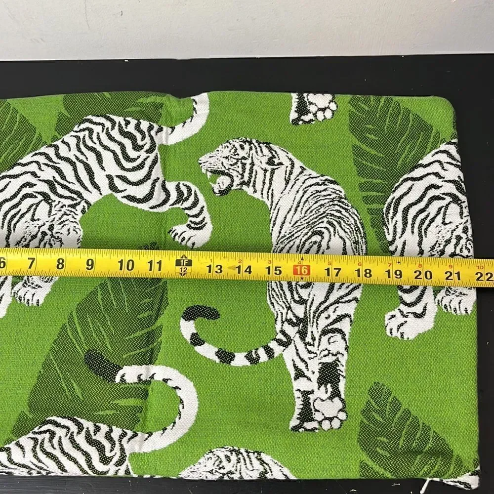 Williams Sonoma Outdoor Sunbrella Tiger Tropical Jacquard pillow case
